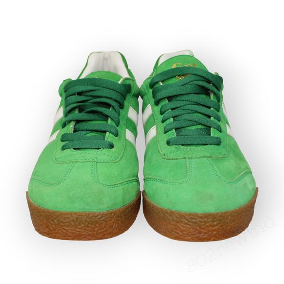 EU 43 Gola Harrier Premium Suede Retro Trainer Sneaker KellyGreen GumSole - Picture 5 of 12